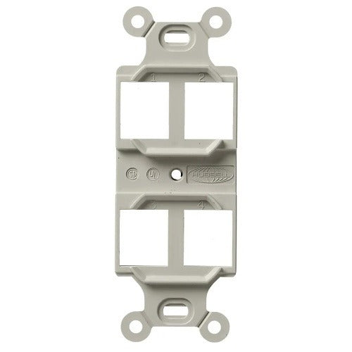 HUBBELL Hubbell Premise Wiring Q106O Duplex 106 Faceplate