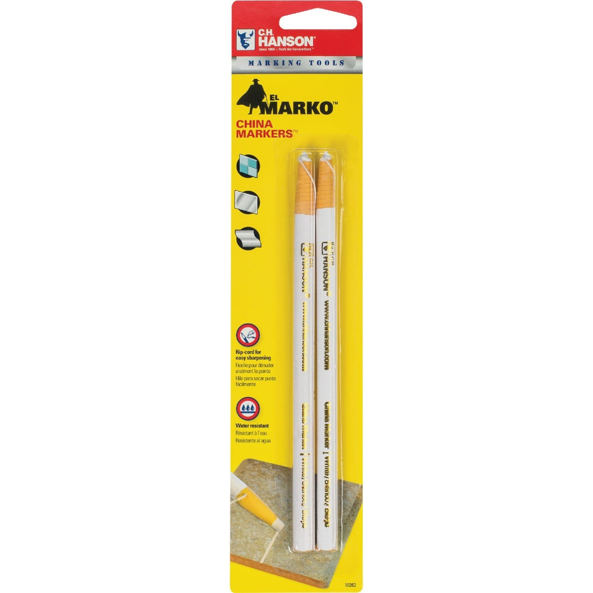 C H HANSON C.h. Hanson 10262 White China Marker 2-pack