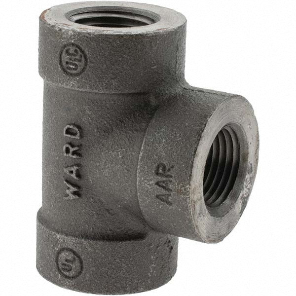 VALUE COLLECTION Value Collection 13543 Black Malleable Iron Tee 1/2 in