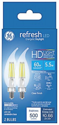GE G E Lighting 31517 4W Led Blunt Tip Daylight Bulb 2 Pack