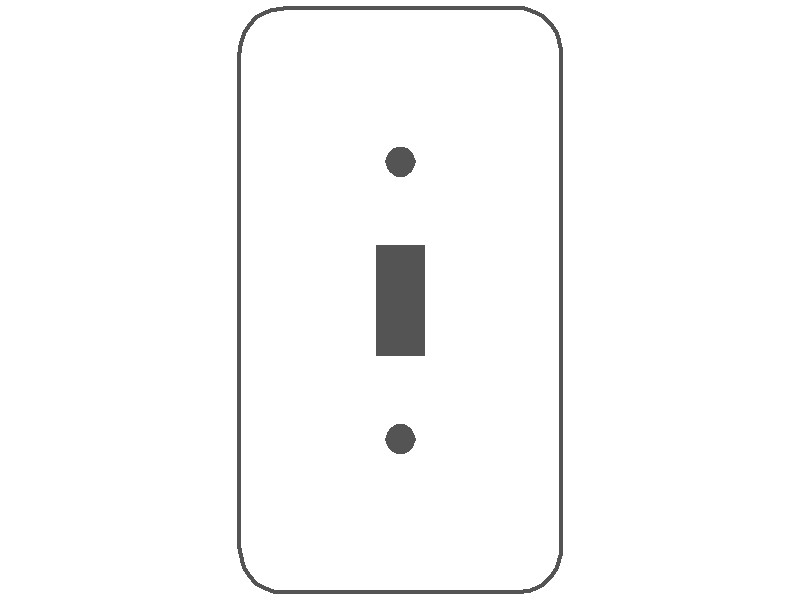 MULBERRY METAL PRODUCTS Mulberry Metal Products 79071 Standard Wallplate 1-Gang (Princess Size)