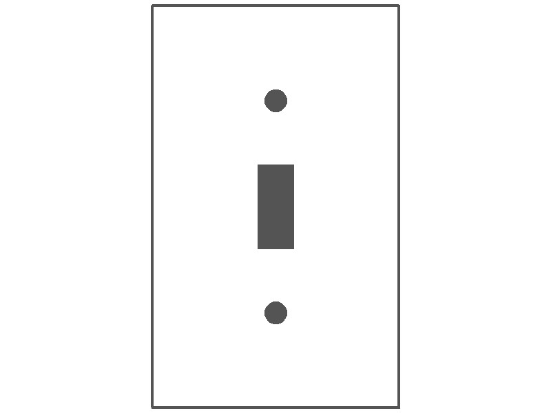 MULBERRY METAL PRODUCTS Mulberry Metal Products 93071 Standard Wallplate 1-Gang (4-1/2 in H x 2-3/4 in W)