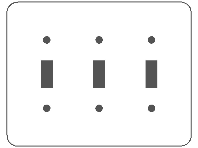 MULBERRY METAL PRODUCTS Mulberry Metal Products 79073 Standard Wallplate Princess Size (3-Gang)