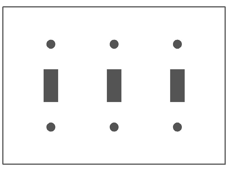 MULBERRY METAL PRODUCTS Mulberry Metal Products 93073 3-Gang Toggle Standard Size Metallic Finish Wallplate (4.5 in x 6.375 in)