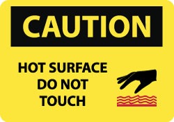 ACCUFORMNMC Accuformnmc C525RB Hot Surface Caution Safety Sign
