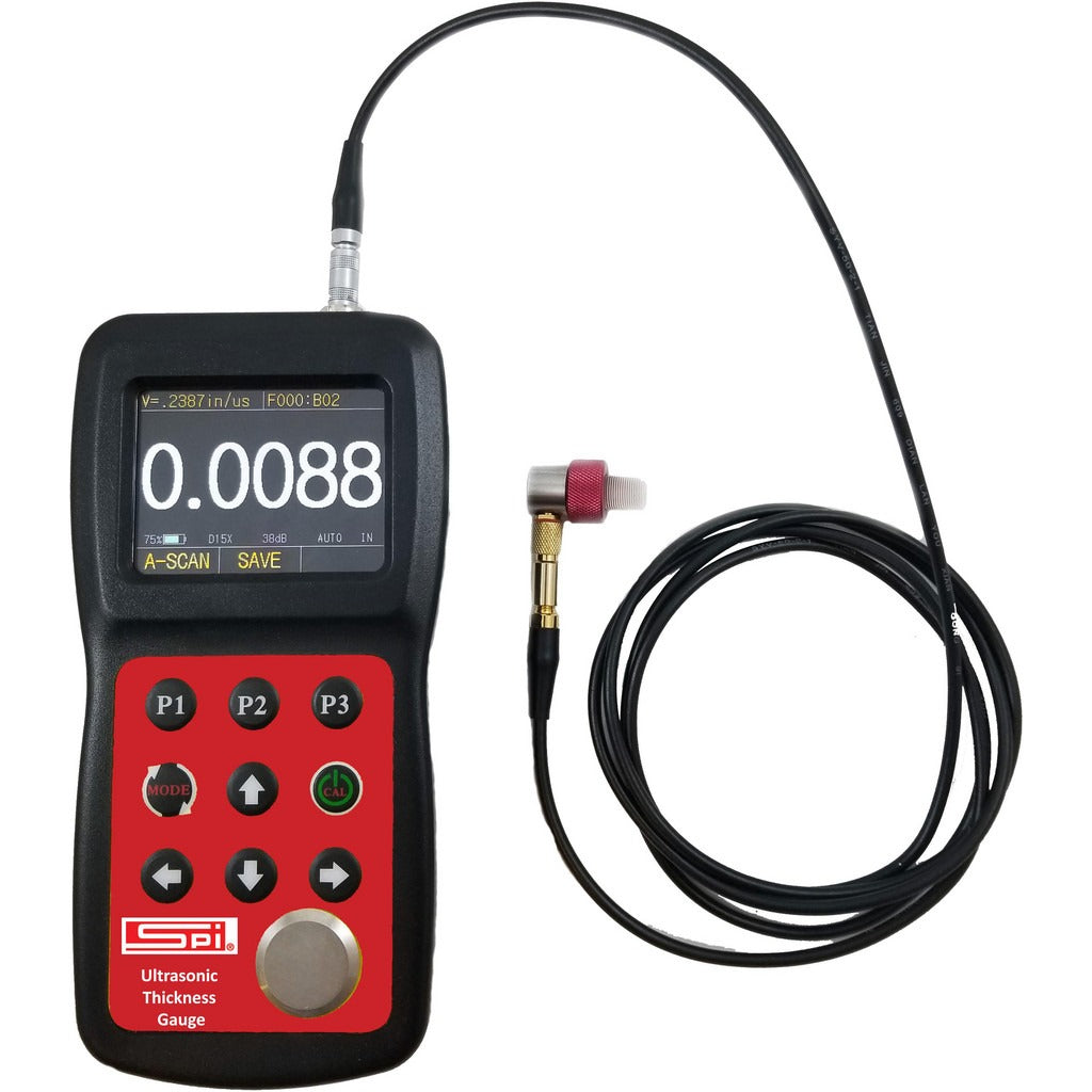 SPIROTHERM Spi UTG-2675 Electronic Thickness Gage 0-1 in Flat Anvil