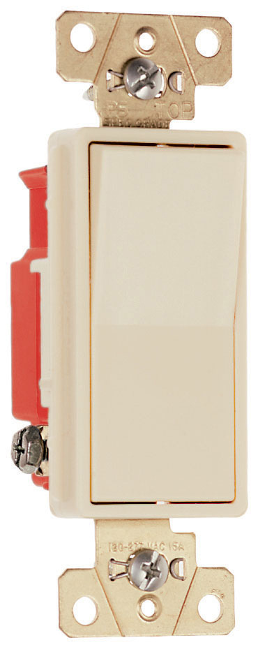 Pass & Seymour 2621I Single Pole, Back And Side Wire, Decorator Switch, 20 Amps, 120/277 Volts