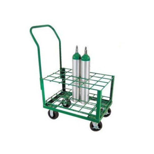 Anthony 6244 Medium-Duty M7, M9, C, D, and E Size Cylinders Transport Cart Holds 24 Cylinders 4-Casters