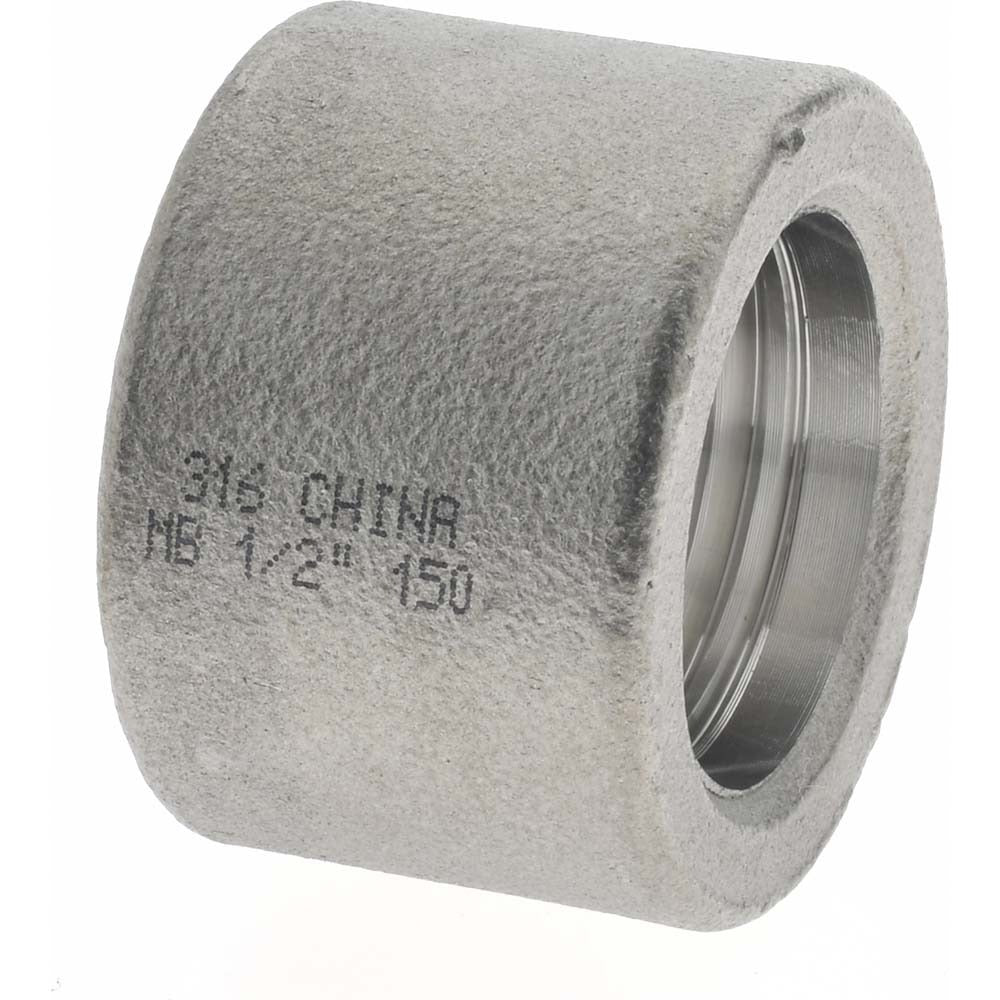 MERIT BRASS Merit Brass K611H-08 Half Coupling 1/2 in 316 Ss Fnpt 150 Psi