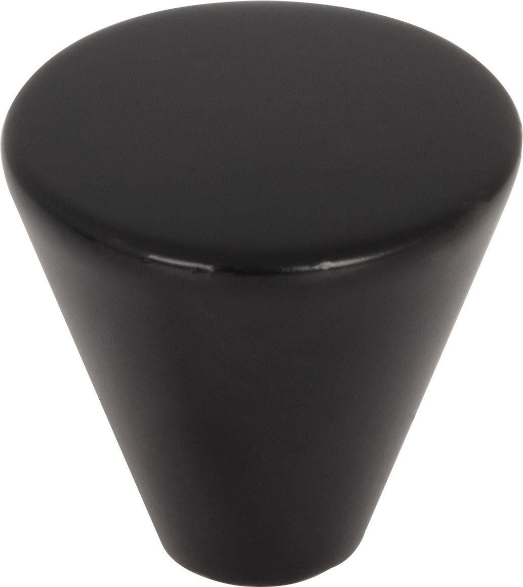 ELEMENTS Elements 26MB Matte Black Conical Cabinet Knob 1 Inch