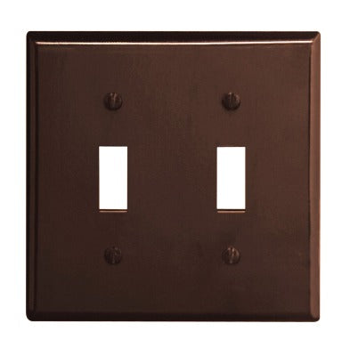 LEVITON Leviton Mfg Co 001-85009-000 2-toggle Wall Plate Brown 25-pack