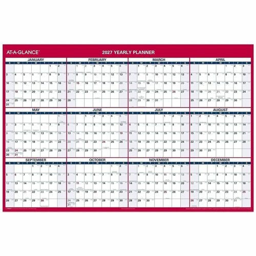 AT-A-GLANCE At-a-glance AAGPM32628 Erasable Wall Calendar 48x32