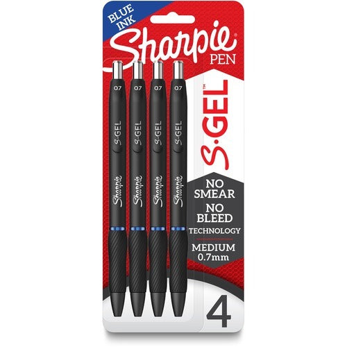 SHARPIE Newell Brands SAN2096172 Gel Pen 0.7mm Blue 4-pack