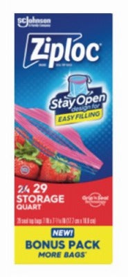 SC JOHNSON S C Johnson Wax 1369 Quart Storage Bags 29 Count