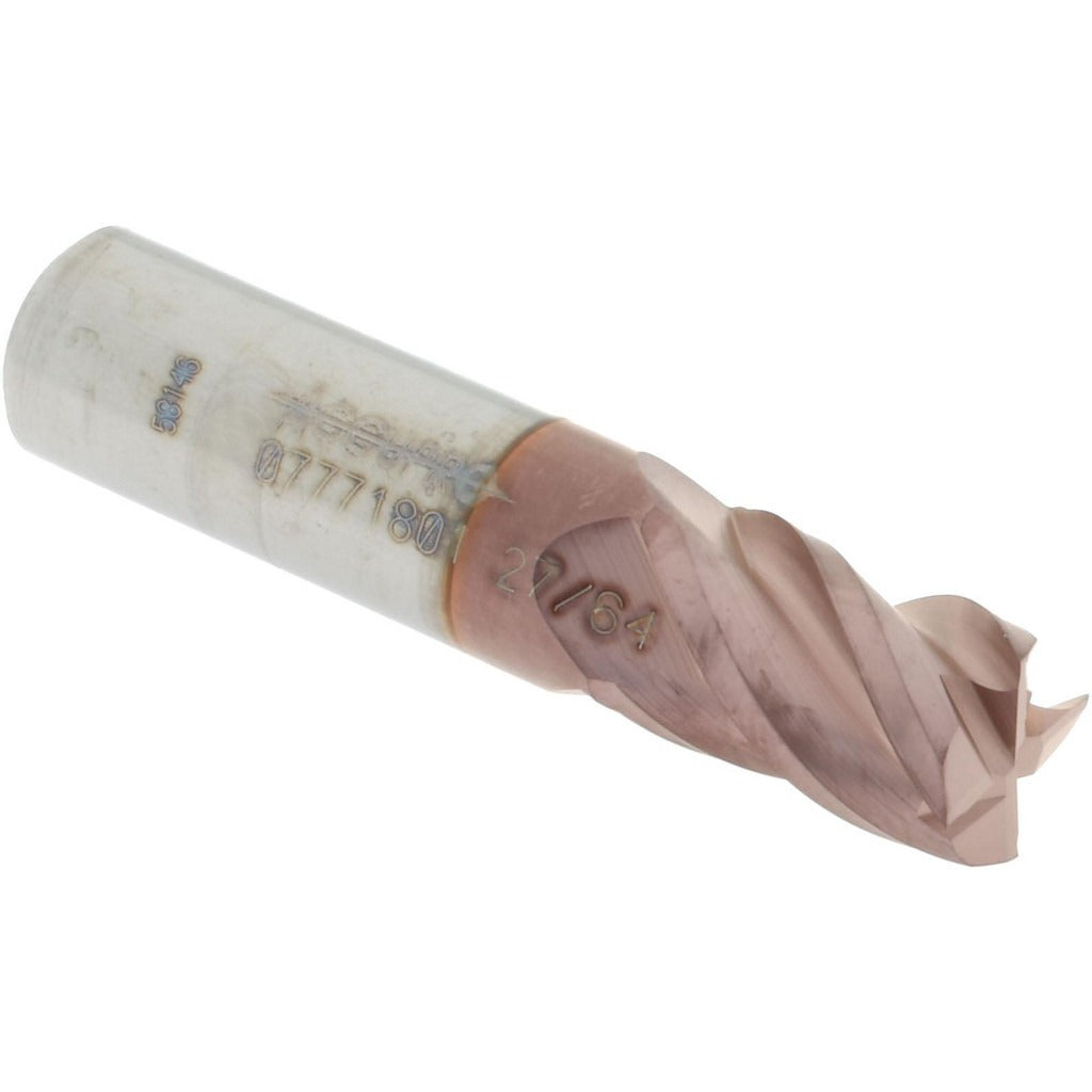 ACCUPRO Accupro 12182908 Square End Mill 27/64 in 4 Flute Carbide