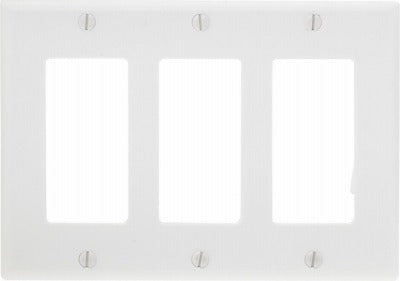 LEVITON Leviton Mfg Co 005-80411-00W 3-gang Gfi Wall Plate 10-pack