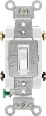 LEVITON Leviton Mfg Co 015-54504-02W 4-way Framed Toggle Switch