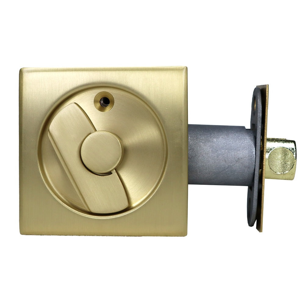 EMTEK Emtek 2135US4 Square Privacy Pocket Door Tubular Lock Satin Brass