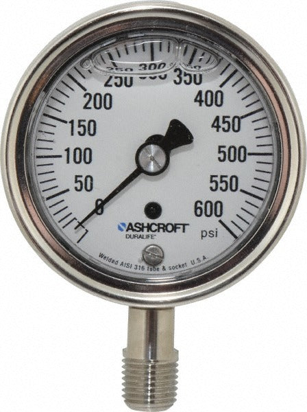 ASHCROFT Ashcroft 94481 Pressure Gauge 0-600 Psi 2.5 in Dial Npt