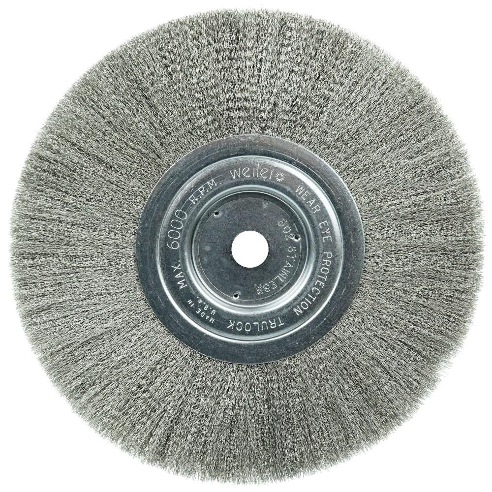 WEILER Weiler 01775 Wheel Brush 8 in Stainless Crimped 6000 Rpm