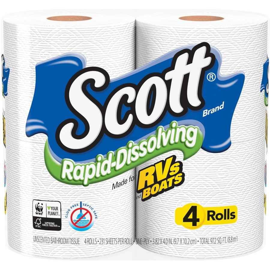 KIMBERLY-CLARK Kimberly-Clark KCC47617 Scott Rapid-Dissolving Toilet Paper (1 Pack)