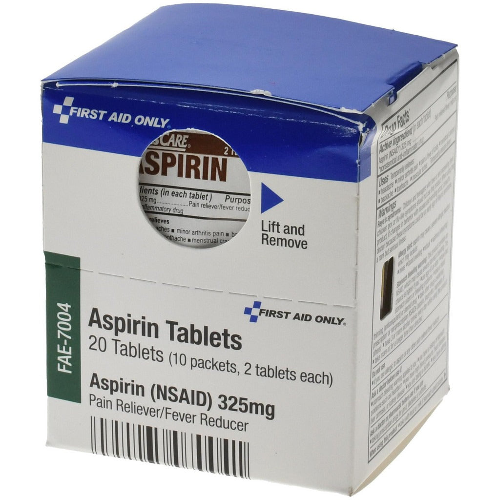 FIRST AID ONLY First Aid Only FAE-7004 Aspirin Pain Relief Tablet