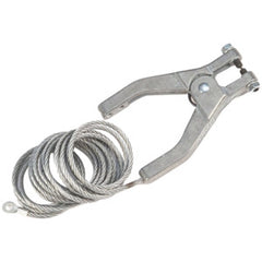 Justrite 08496 Coiled Flexible Antistatic Wire Hand Clamp - 1/4 Terminal