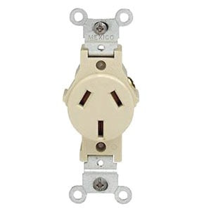 LEVITON Leviton 5032-i Receptacle 20A 125/250V Nema 10-20R Ivory