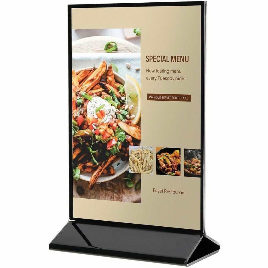 DEFLECTO Deflecto DEF4430 Double-Sided Sign Holder w/Base (8.5 x 11)