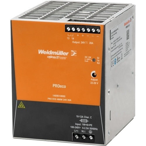 AXIS COMMUNICATIONS Axis Communications 01677-001 Din Rail Power Supply 480W