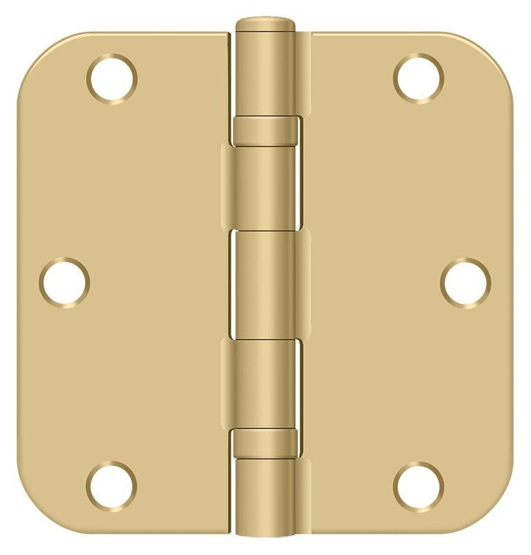 DELTANA Deltana S35R5BB4 Ball Bearing Radius Hinge Satin Brass