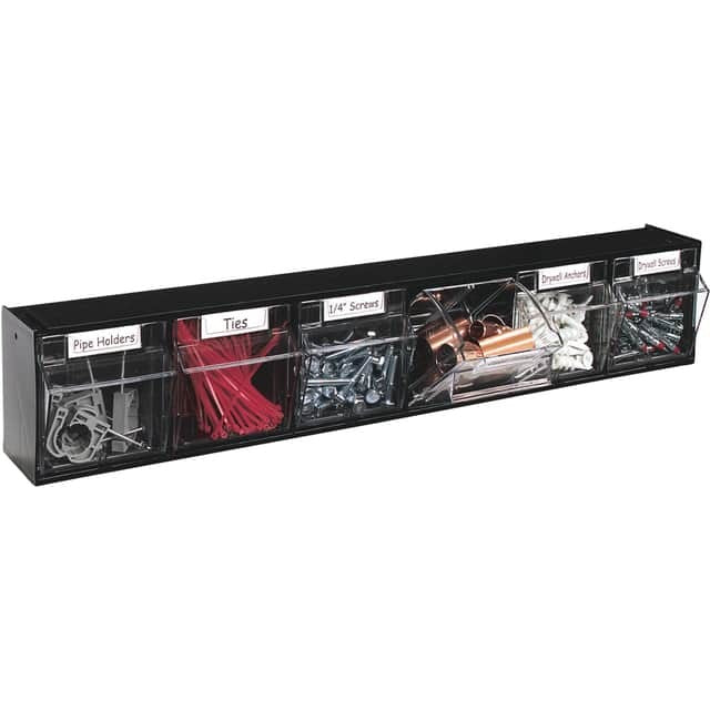 DEFLECTO Deflecto DEF20604OP Interlocking Tilt Bin System 6 Bins (23-5/8 in x 3-5/8 in x 4-1/2 in)