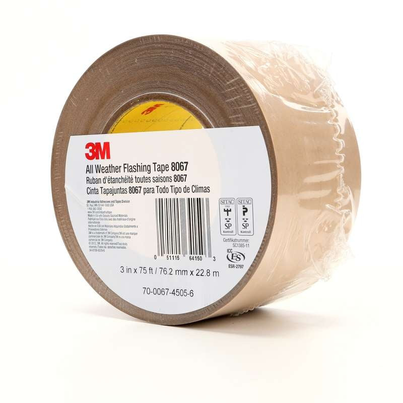 3M 3M 7000049774 All weather flashing tape 8067 (3 in x 75 ft, 12 per case, slit liner)
