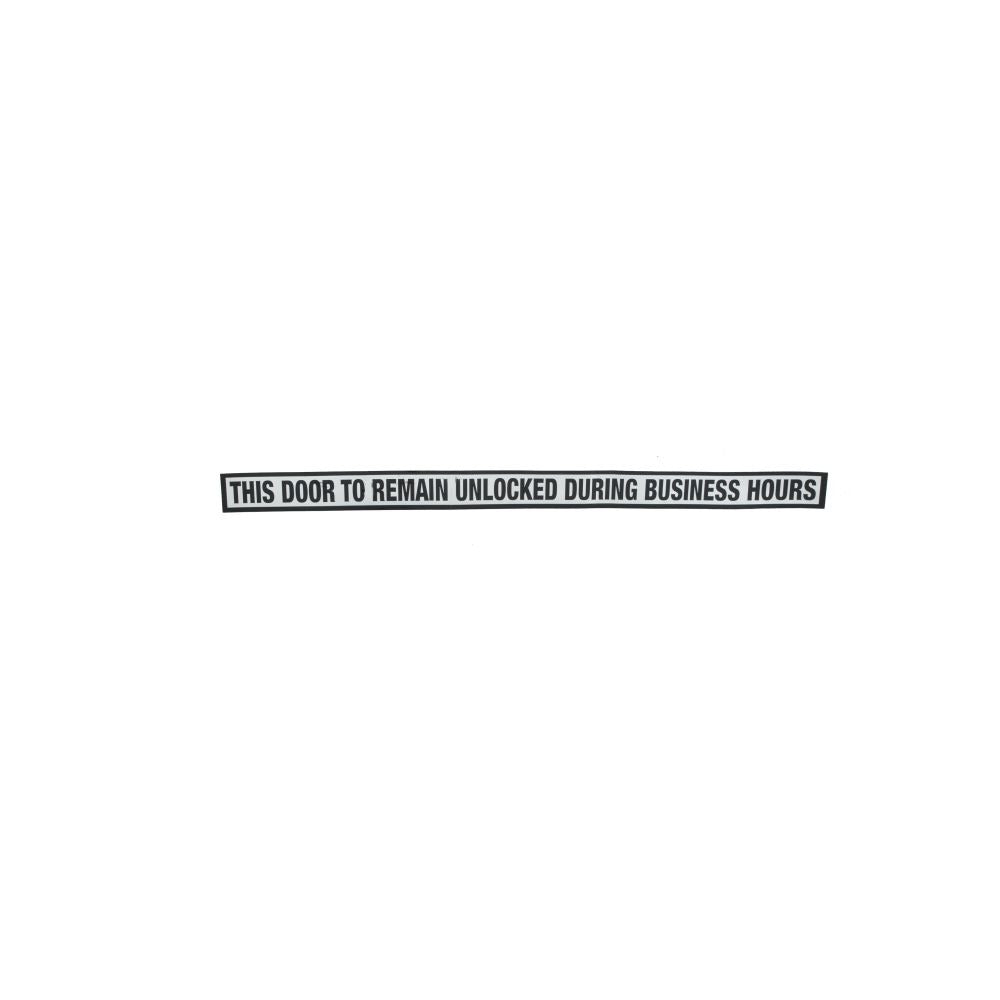 TRIMCO Trimco 771BLACK Decal Sign Black on Silver Finish