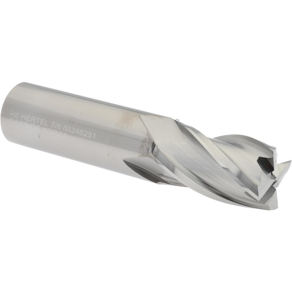HERTEL Hertel 750198 Square End Mill 7/8 Inch 4 Flute Carbide