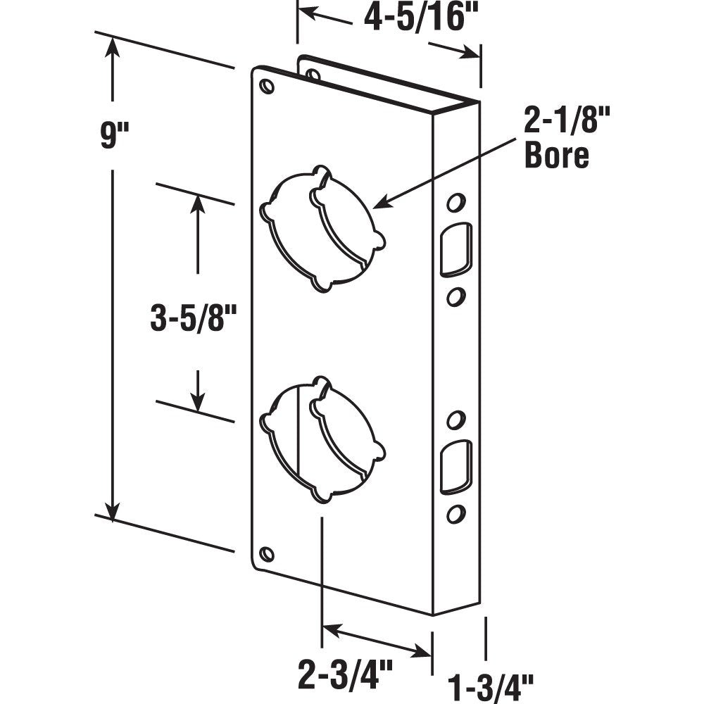 PRIME-LINE Prime-line U 9595 Door Lock Reinforcement Plate