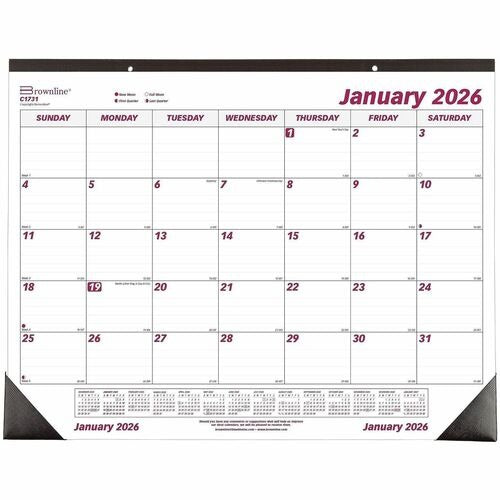 REDIFORM Rediform REDC1731 Monthly Deskpad Calendar