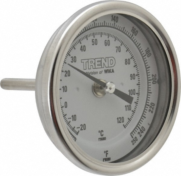 WIKA Wika 52877123 Bimetal Dial Thermometer 0-250F 2.5in Stem