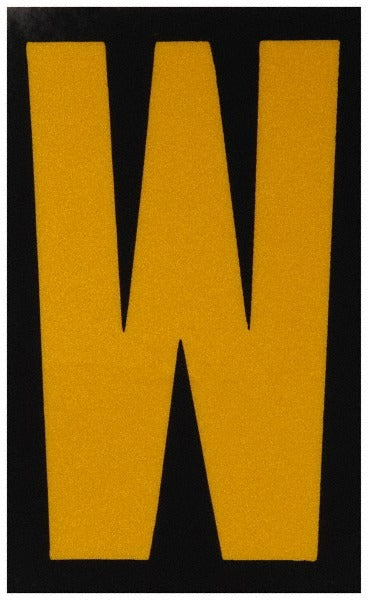 STRANCO Stranco RUM5PK-200-W Letter W Reflective Label 5 Pack