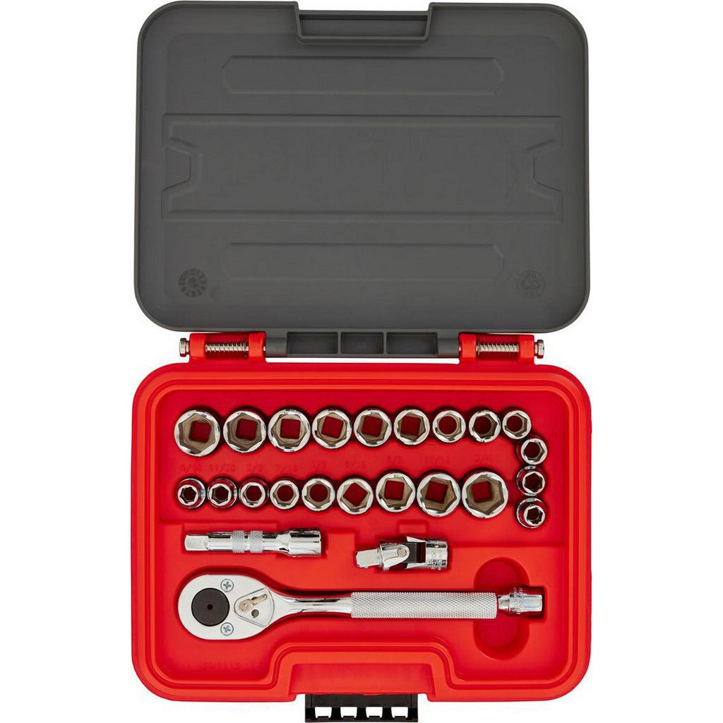 PROTO Proto J52325S 25 Pc 3/8 Drive 6 Point Sae Socket Set