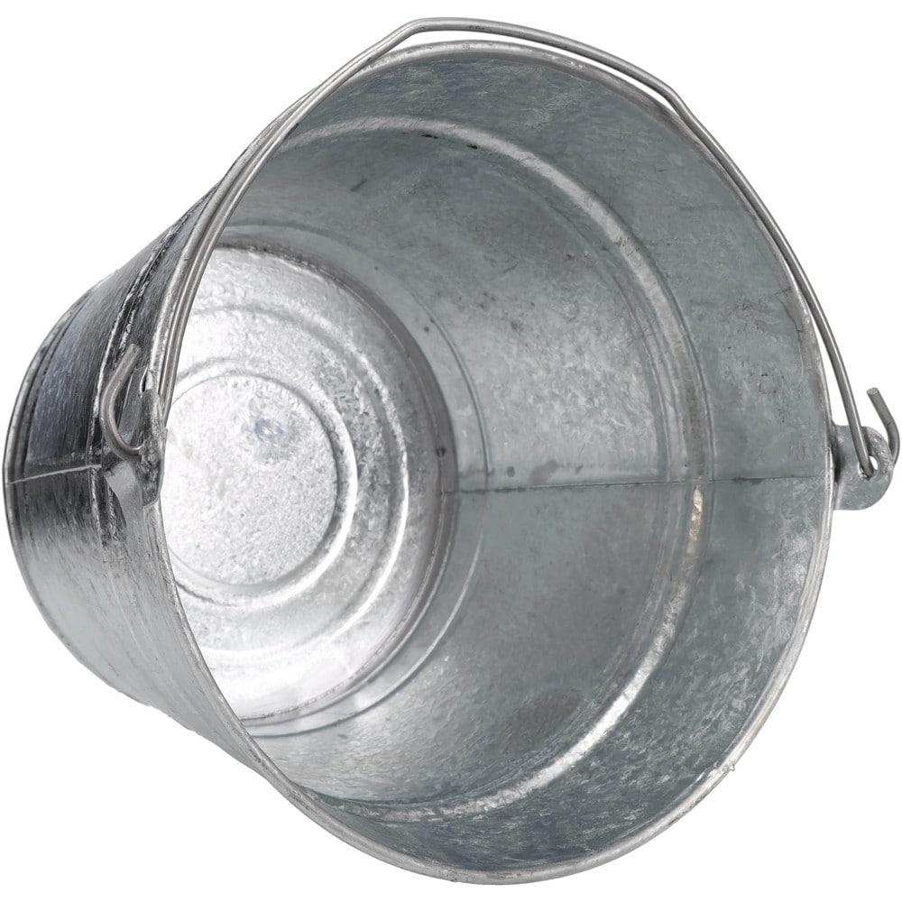 Pro-Source 09338278 10 Qt Galvanized Steel Round Gray Single Pail