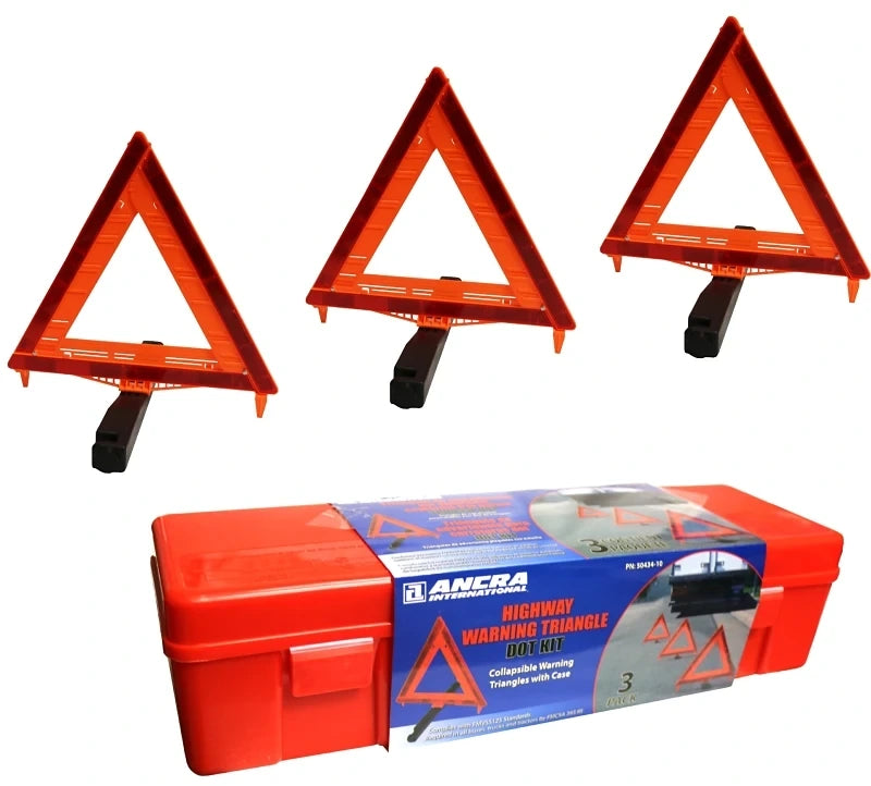ANCRA Ancra 50434-10 Reflective Triangle Warning Kit 3-Pack