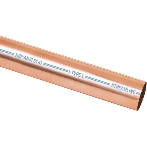 MUELLER INDUSTRIES MUELLER INDUSTRIES LH10020 Type L Copper Pipe 1 in ID 20 ft