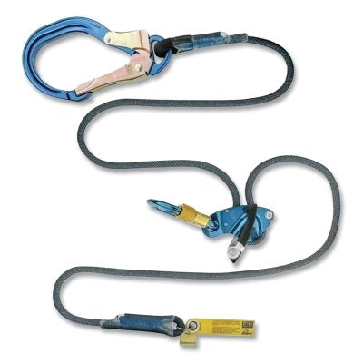 3M 70804491432 DBI-SALA Trigger X Adjustable Rope Positioning Lanyard 10 ft Aluminum Rebar Hook