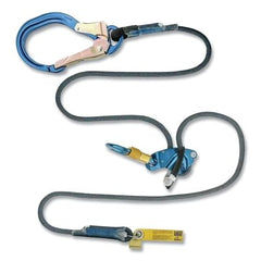 3M 70804491416 Trigger X Adjustable Rope Positioning Lanyard 8 ft 310 lb Cap Aluminum Rebar Hook