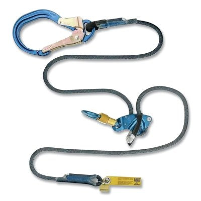 3M 70804493974 Trigger X Adjustable Rope Positioning Lanyard Blue 6 ft 310 lb Cap Rebar Hook