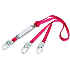 3M 1342001 PRO Shock Absorbing Lanyard 6 ft Self-Locking Connection Snap Hook 2 Legs