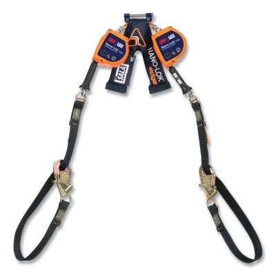 3M 7012828690 Nano-Lok Edge Self-Retracting Lifeline 9 ft Tie-Back Snap Hook 420 lb 2 Legs Galvanized Cable