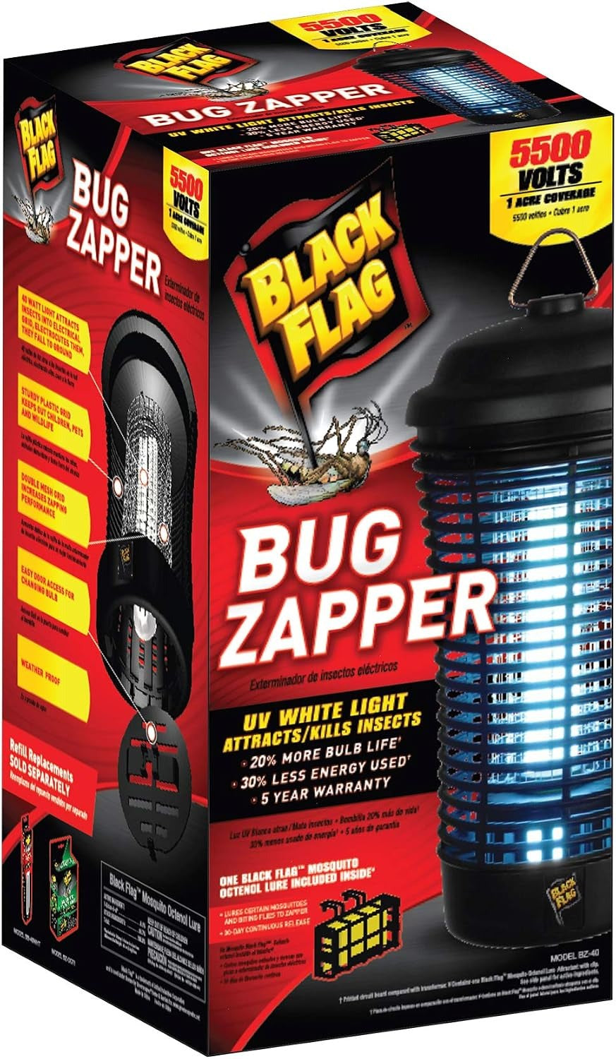 BLACK FLAG Black Flag BZ-40 5500V UV White Light Bug Zapper (Each)