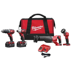 Milwaukee 2696-24 M18 Cordless Combination Kit 4-Tool